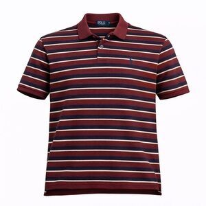 Polo Ralph Lauren Men’s Navy/Burgundy/White Striped Polo Shirt Size XL​​​​​